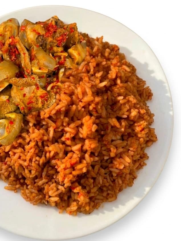 Jollof Rice and Assorted Beef