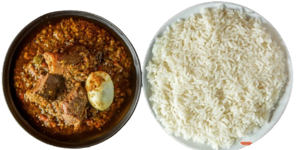 Rice & Ayamase Stew