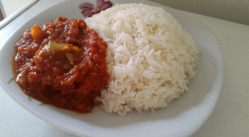 White Rice & Stew